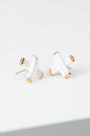 Noonday Porcelain Criss-Cross Studs