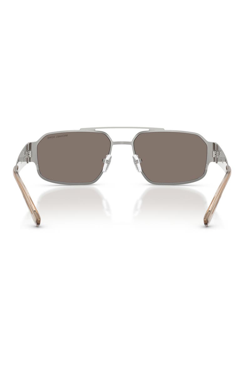 Cape Town 58mm Rectangular Sunglasses, Alternate, color, GOLD MATTE / BROWN SILVER