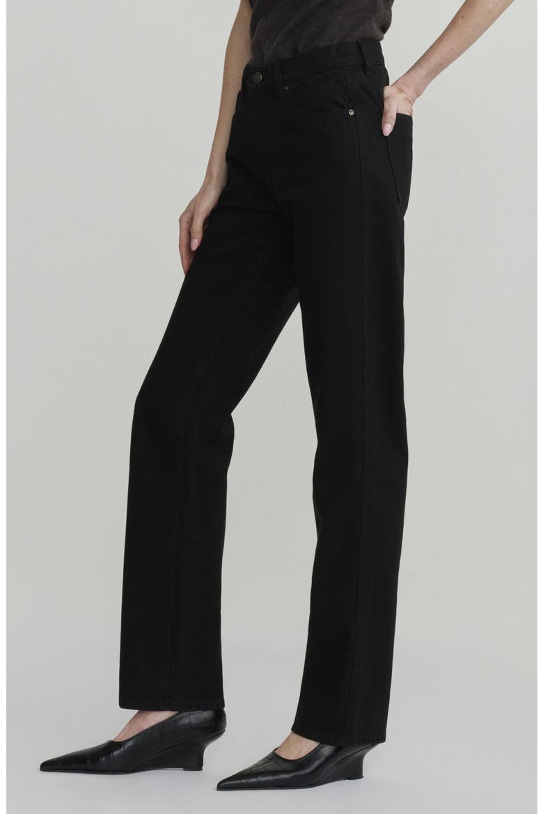 Cate Classic Straight HIGHLUXE™ Jeans, Alternate, color, BLACK