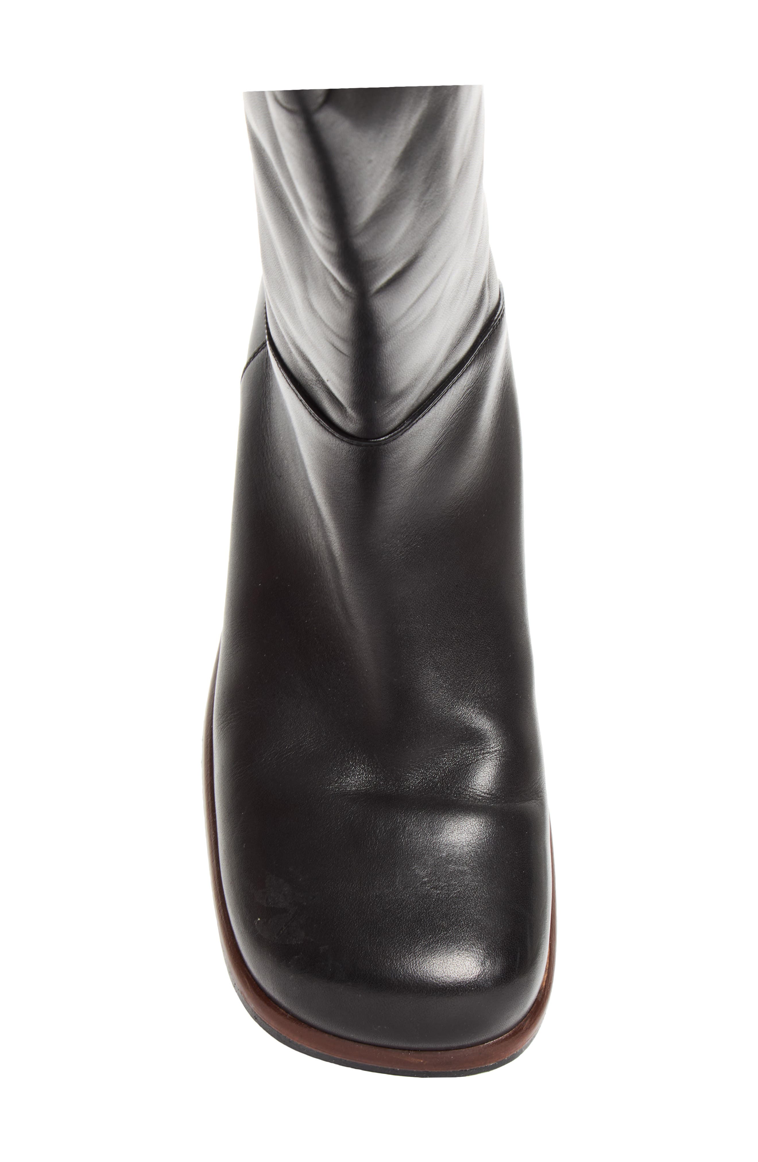 Esme Leather Boot, Alternate, color, BLACK