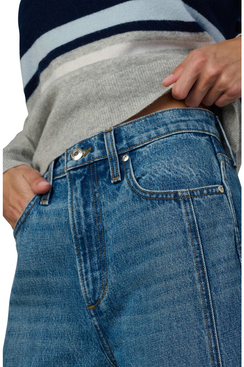 The Margot Cuffed High Waist Wide Leg Jeans, Alternate, color, CLASSIC