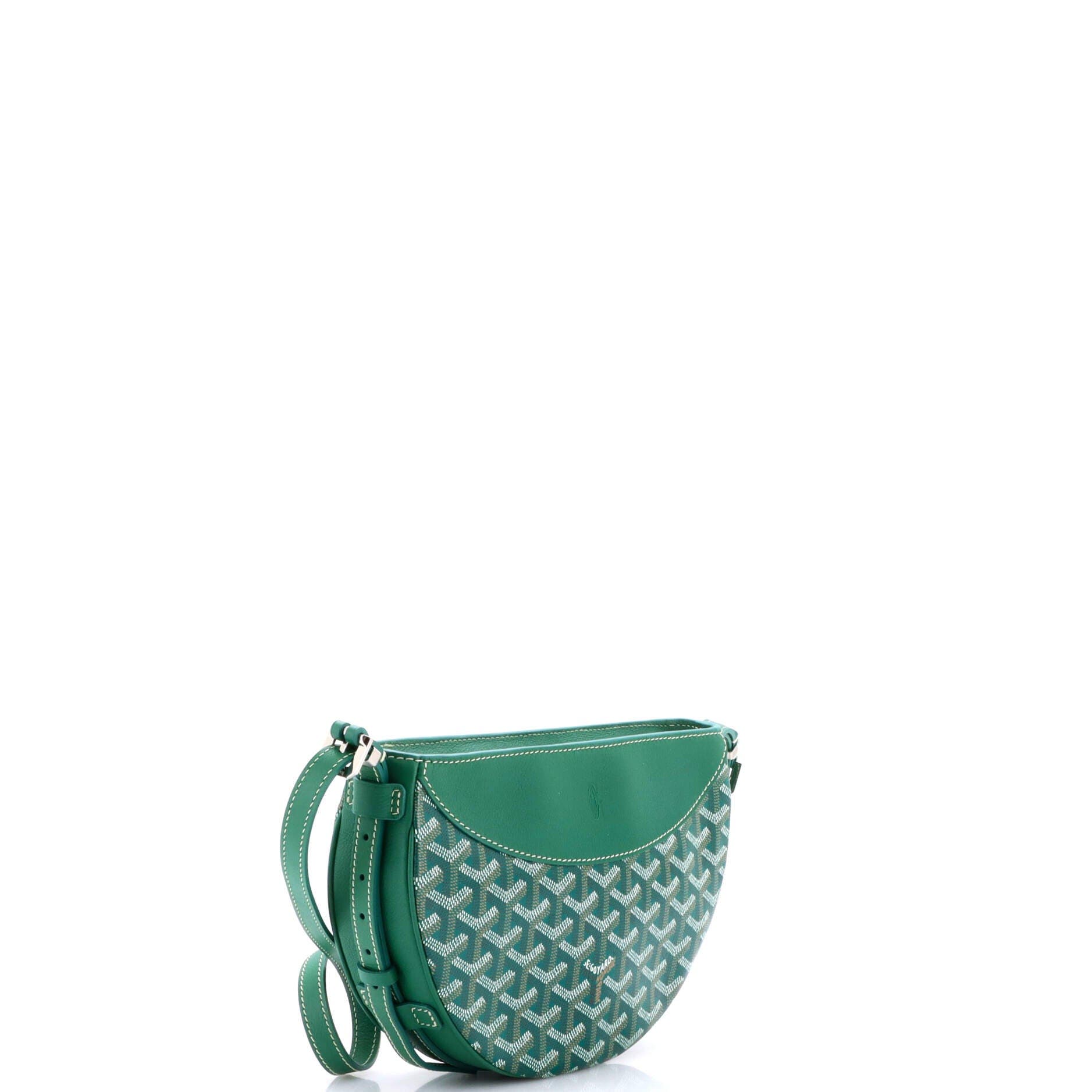 Pre-Owned Goyard Hirondelle Shoulder Bag Coated Canvas and Leather, Alternate, color, Green