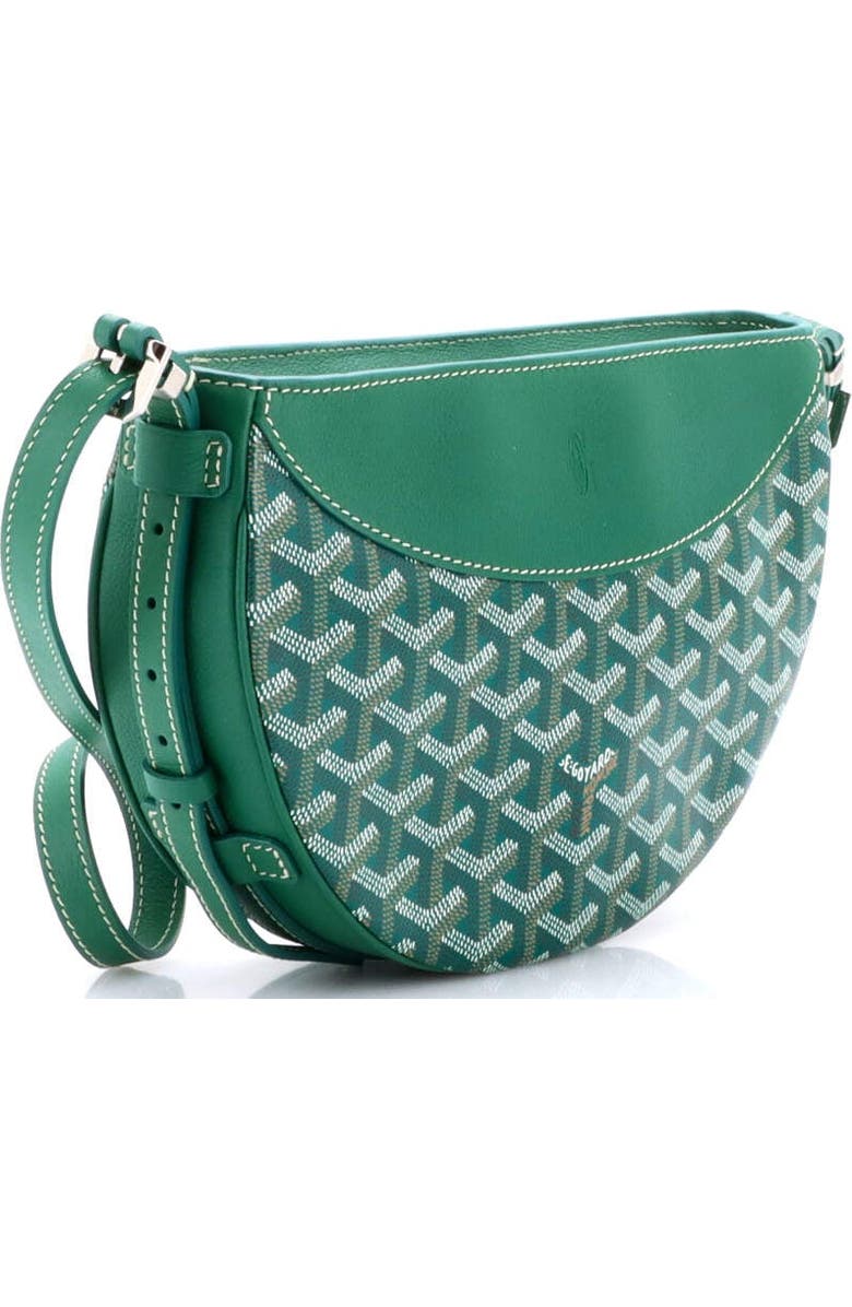 Pre-Owned Goyard Hirondelle Shoulder Bag Coated Canvas and Leather, Alternate, color, Green