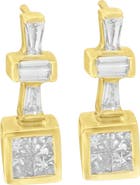Haus of Brilliance 14K Yellow Gold 1 1/3 cttw Diamond Hoop Earrings