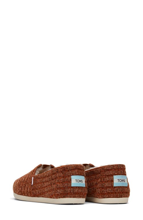 TOMS TOMS ALPARGATA RIB FAUX FUR LINED SLIP-ON