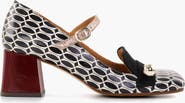 Chie Mihara SWEKA Metallic embossed geometric leather shoes