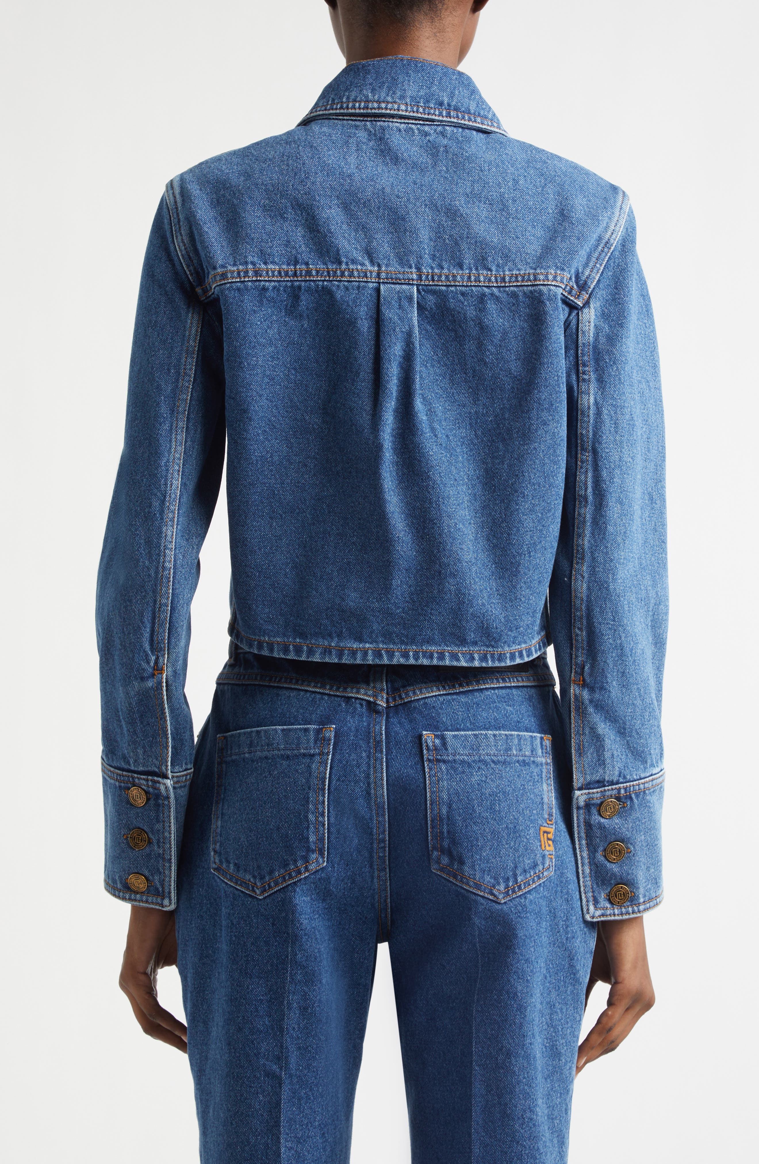 Crop Denim Jean Jacket - image 2