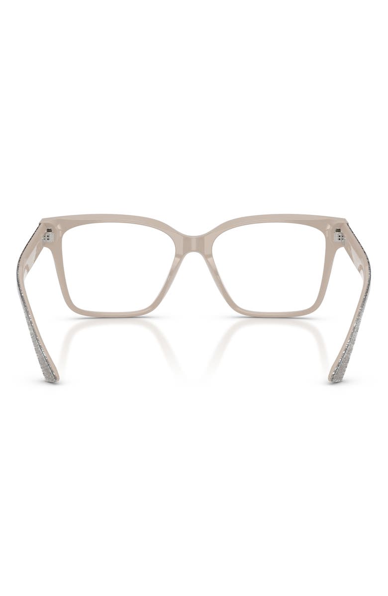 Jimmy Choo 55mm Pillow Optical Glasses, Alternate, color, Sand / Demo Lens