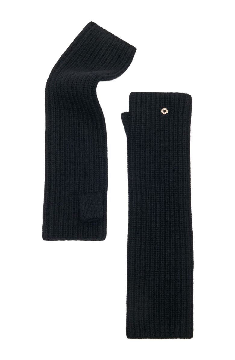 maje Wool and cashmere gloves, Alternate, color, Black