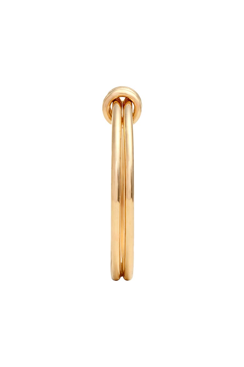 Linked Double Ring, Alternate, color, YELLOW GOLD