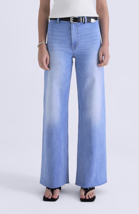 Penny Crop High Waist Wide Leg Jeans