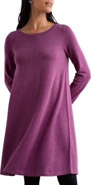Seasalt Cornwall Long Sleeve Organic Cotton A-Line Sweater Dress