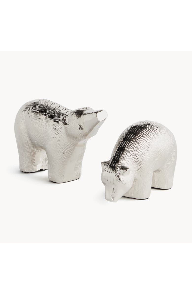 Napa Home & Garden Koda Sculptures Decorative Objects Set of 2, Main, color, Silver