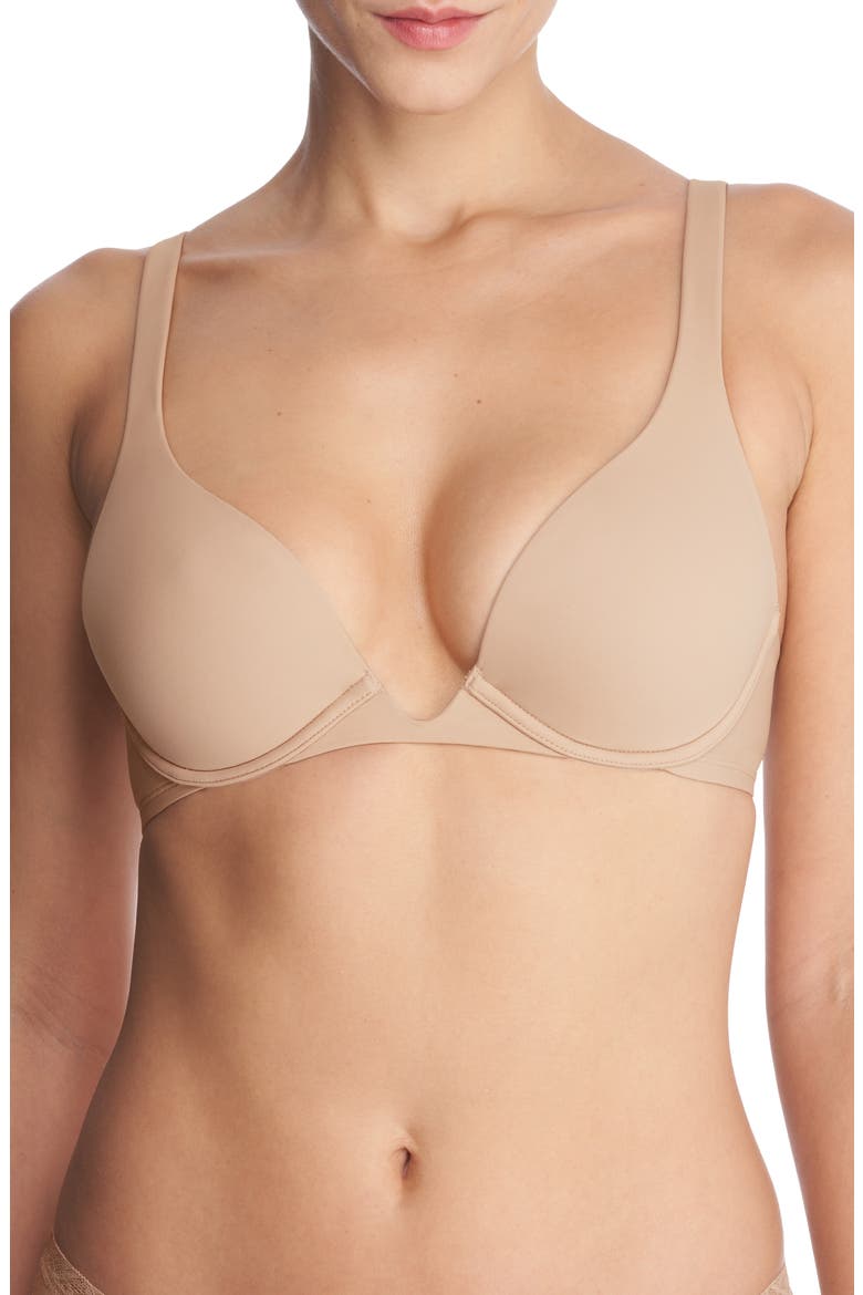 Verge Underwire Convertible Plunge Contour Bra, Main, color, CAFE