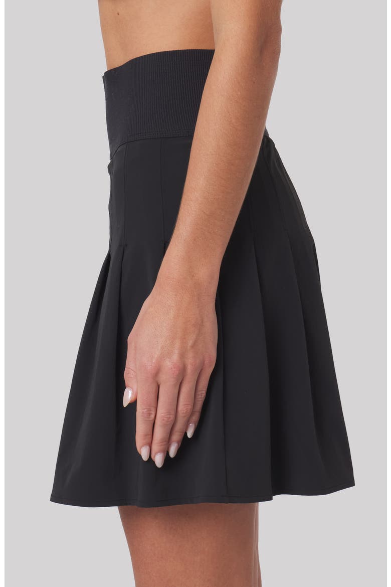 Serena Pleated Performance Skort, Alternate, color, BLACK