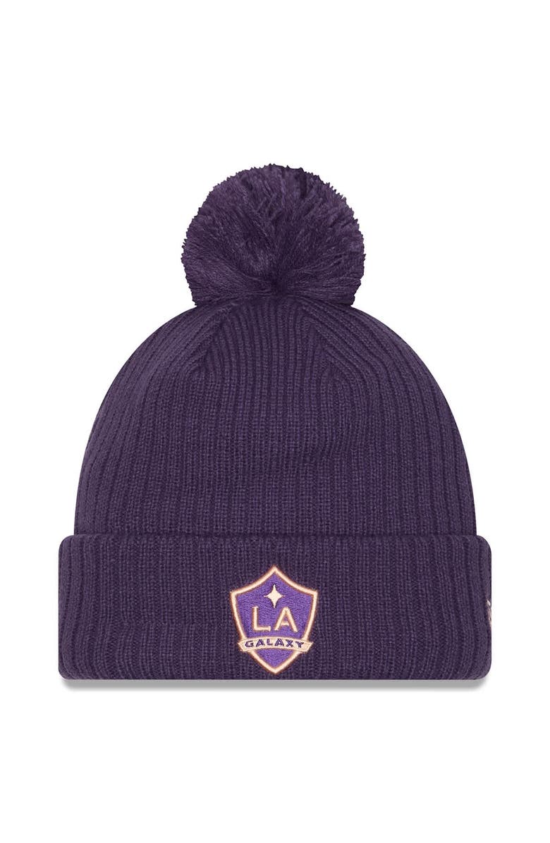 New Era Men's New Era Purple LA Galaxy 2025 Jersey Hook Cuffed Knit Hat with Pom, Main, color, Purple