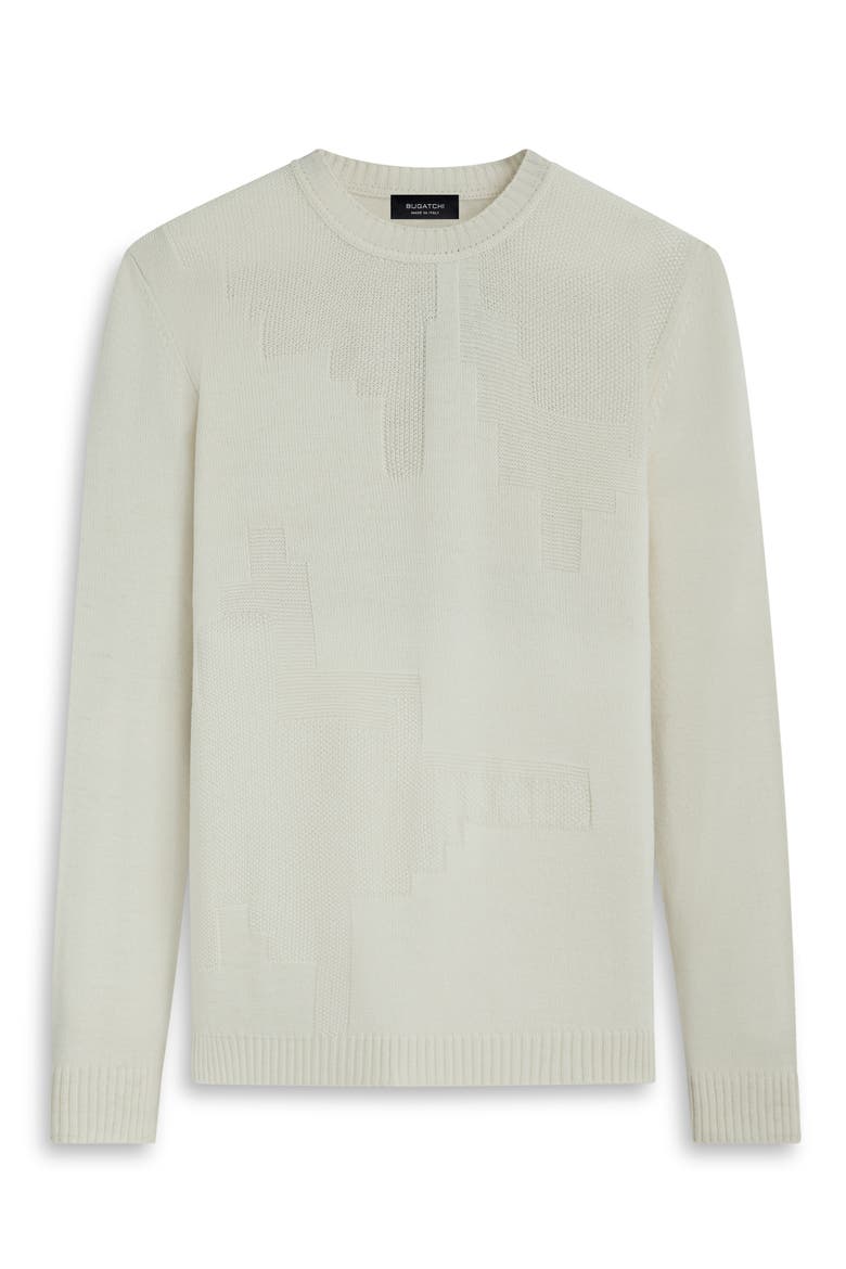 Merino Wool Blend Crewneck Sweater, Alternate, color, CHALK
