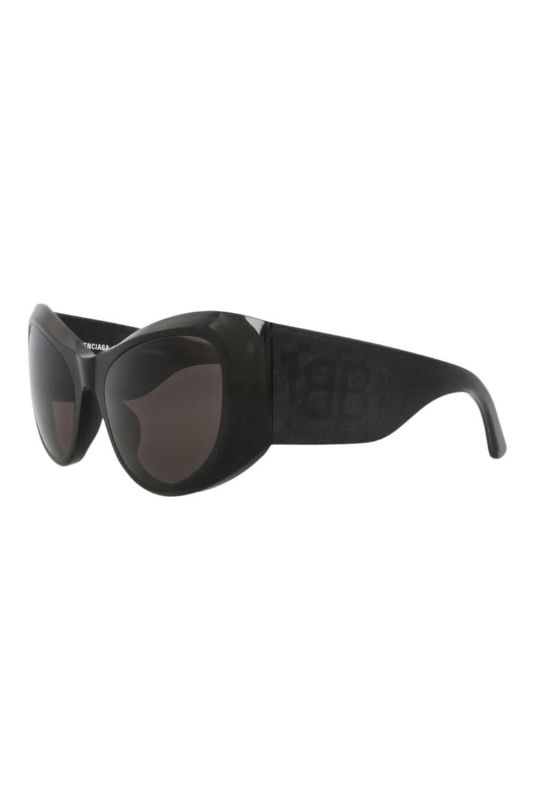 57mm Cat Eye Sunglasses, Alternate, color, BLACK BLACK GREY
