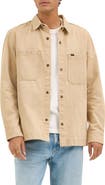 Lee Cotton Blend Twill Snap-Up Overshirt