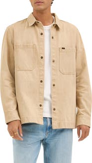 Lee Cotton Blend Twill Snap-Up Overshirt