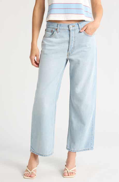 Re/Done Loose Crop Wide Leg Jeans