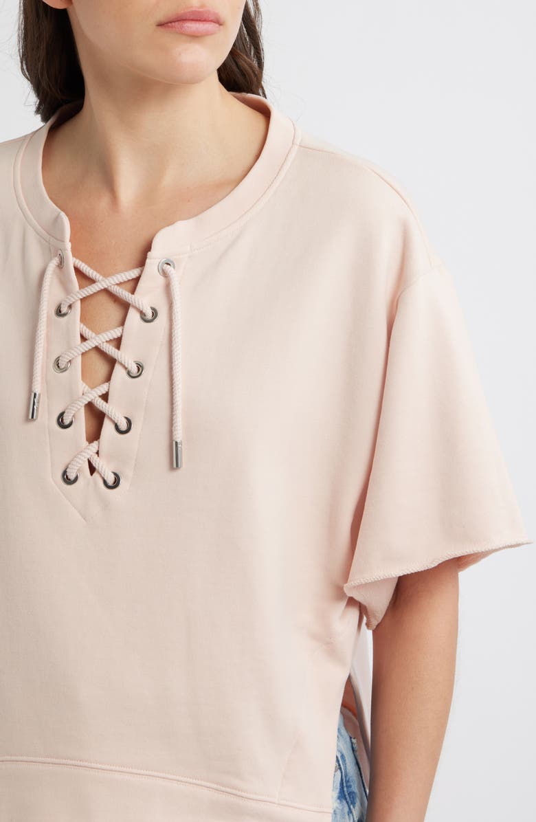 BOSS Orange French Terry Top, Alternate, color, Cream Rose