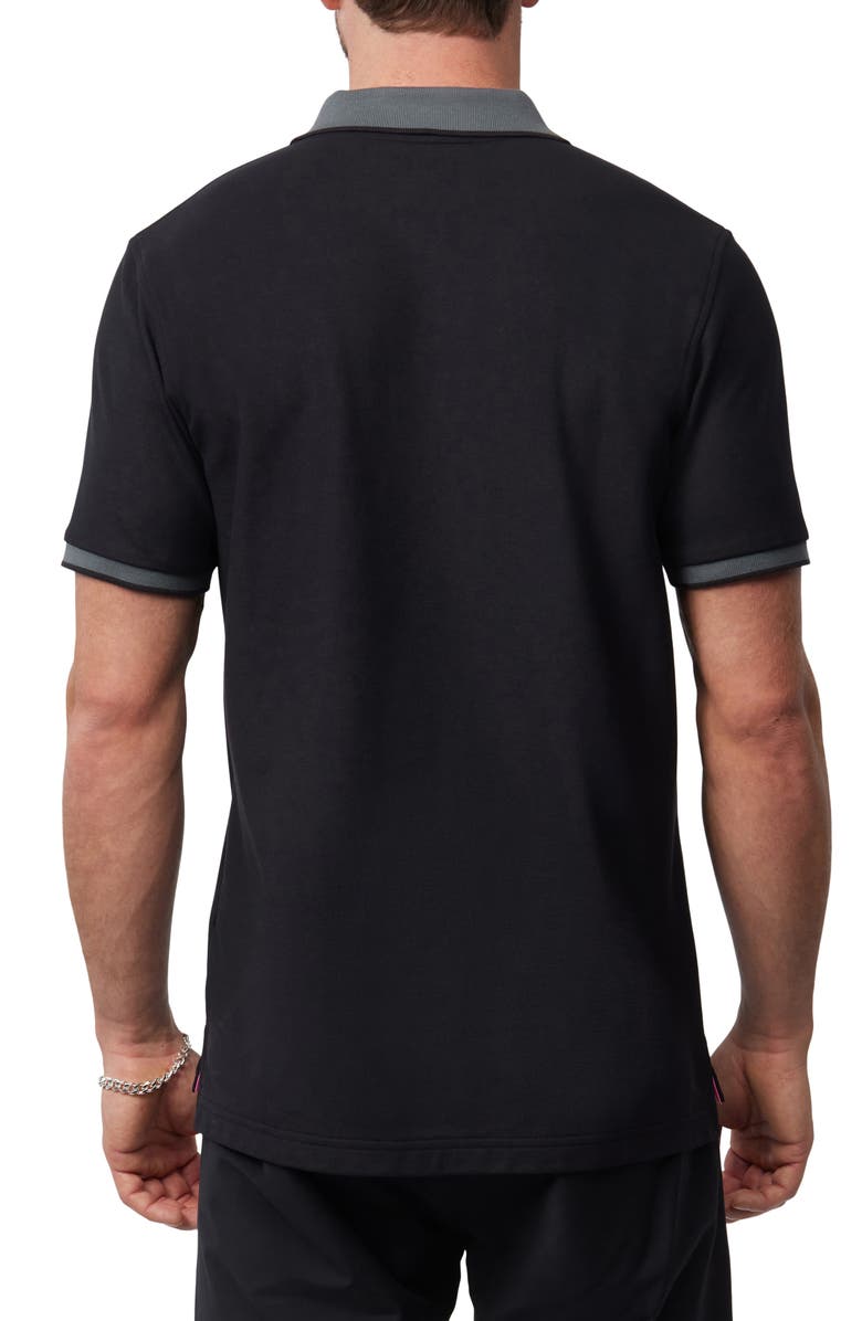 Psycho Bunny Switzer Tipped Pima Cotton Piqué Polo, Alternate, color, 