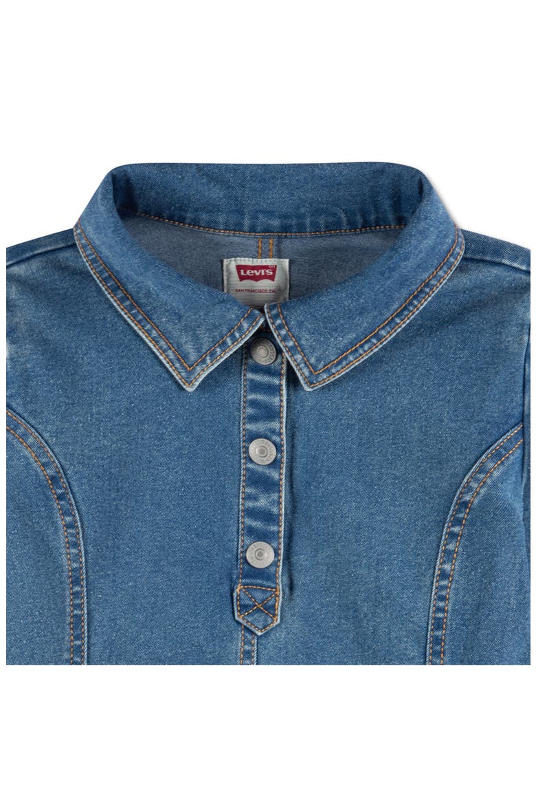 Kids' Long Sleeve Denim Dress, Alternate, color, DREW ME IN