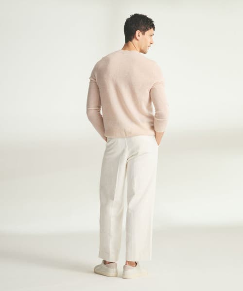Naadam Lightweight Cashmere Contrast Trim Crewneck Sweater