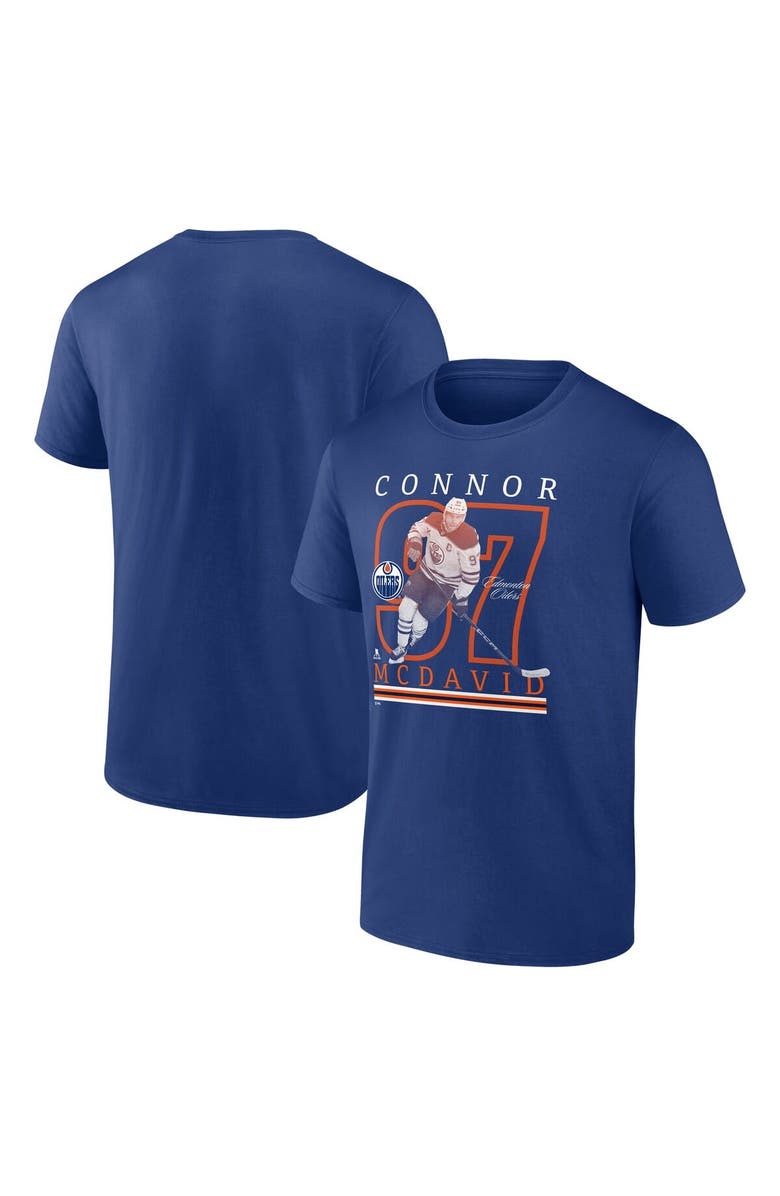 FANATICS Men's Fanatics Connor McDavid Blue Edmonton Oilers Player T-Shirt, Alternate, color, Blue