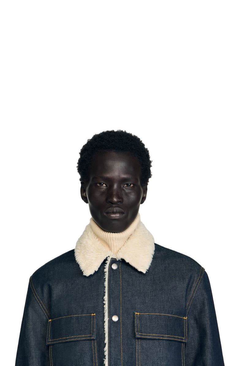 SANDRO Denim jacket, Alternate, color, Raw-Denim