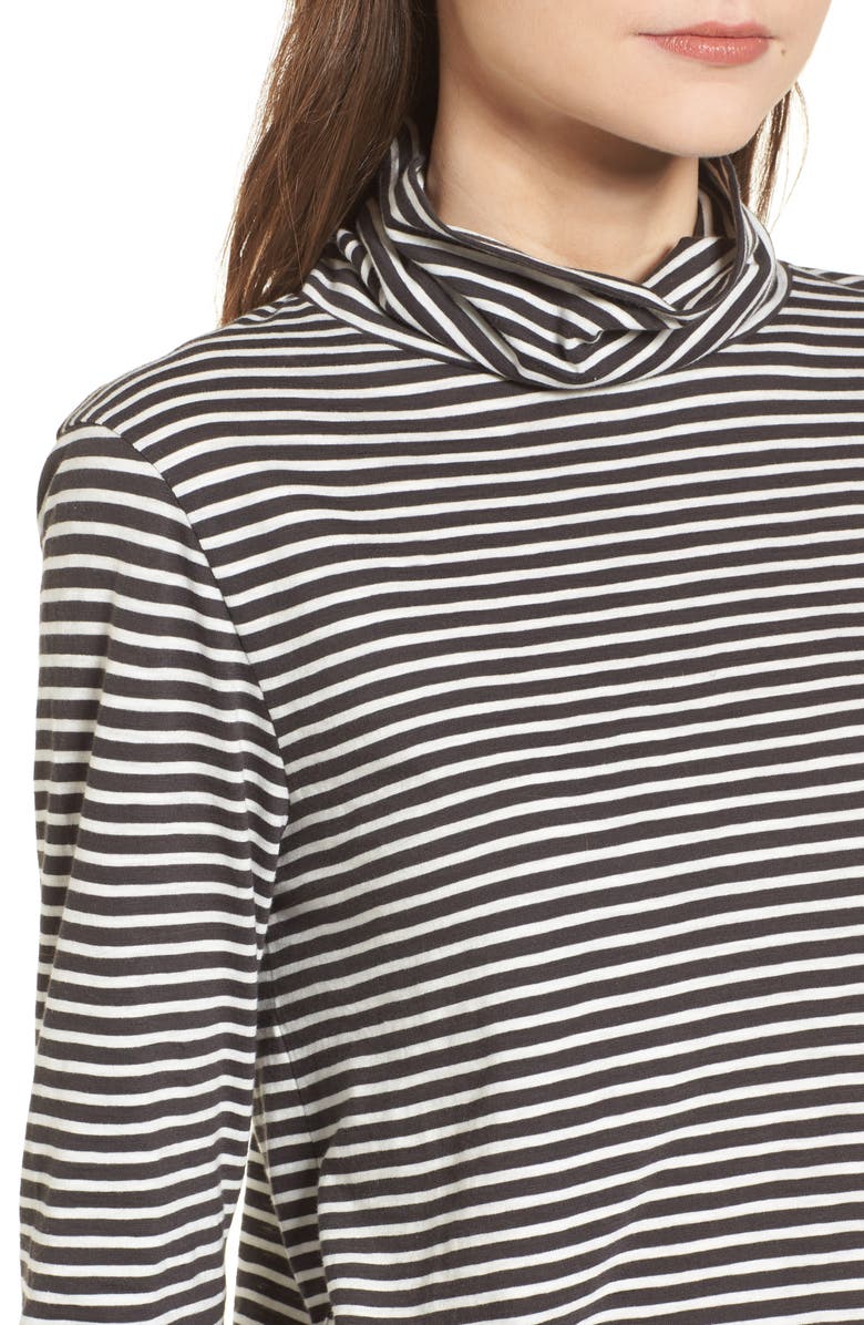 Madewell Whisper Cotton Turtleneck Top, Alternate, color, 
