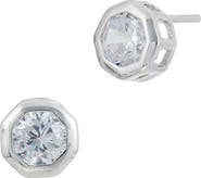 SAVVY CIE JEWELS CZ Octagonal Stud Earrings
