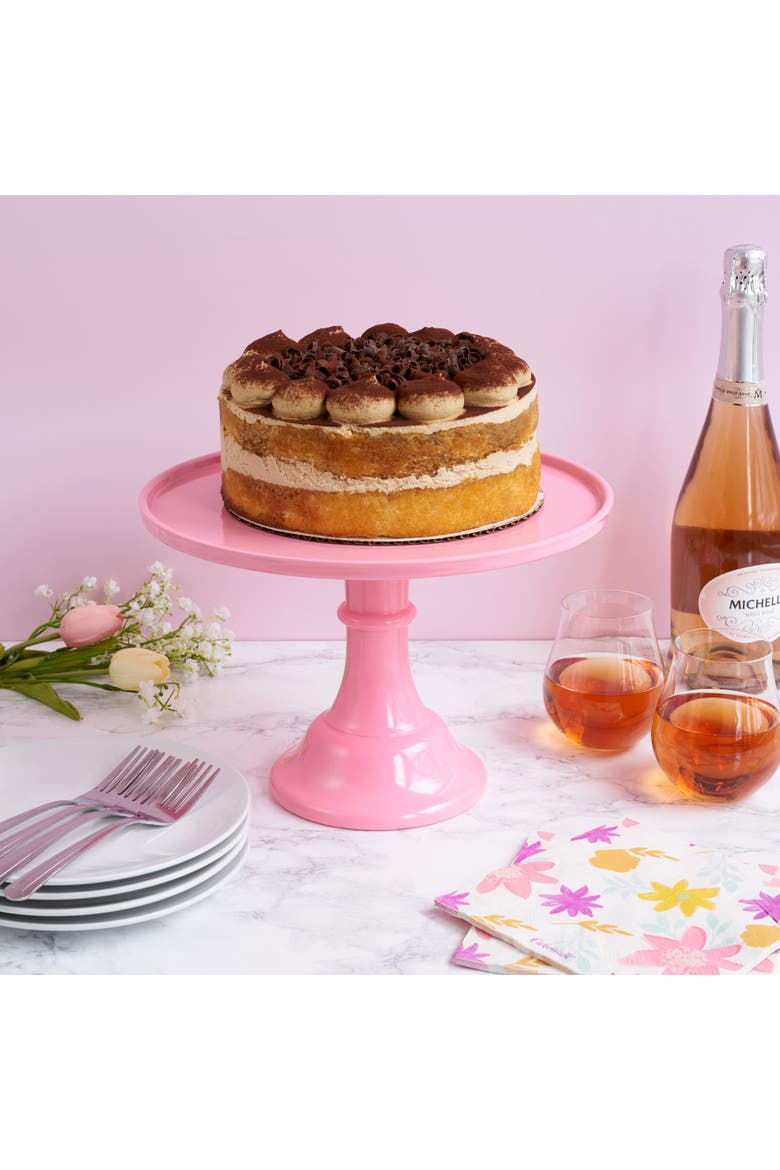 Melamine Cake Stand in Pink, Alternate, color, Pink