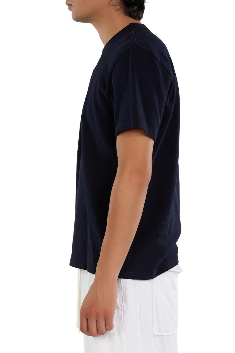 Pique Binded Neck Tee, Alternate, color, Navy