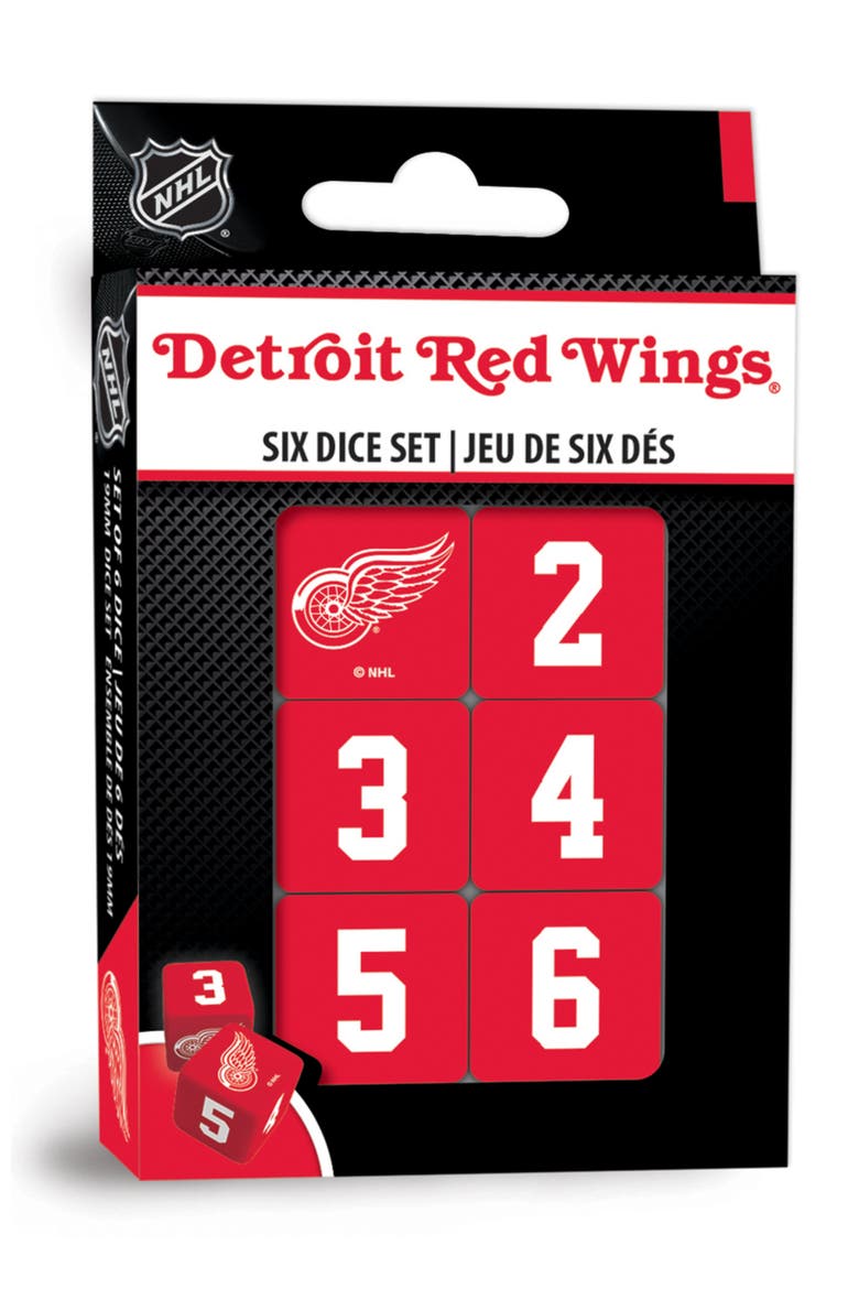 Detroit Red Wings Dice Set, Main, color, Multicolor