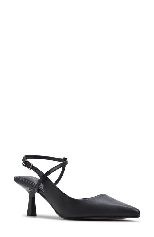Aldo Axelle Ankle Strap Pointed Toe Pump In Black