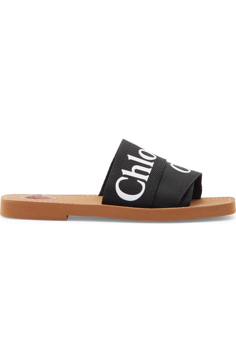 Chloé Woody Logo Slide Sandal, Alternate, color,