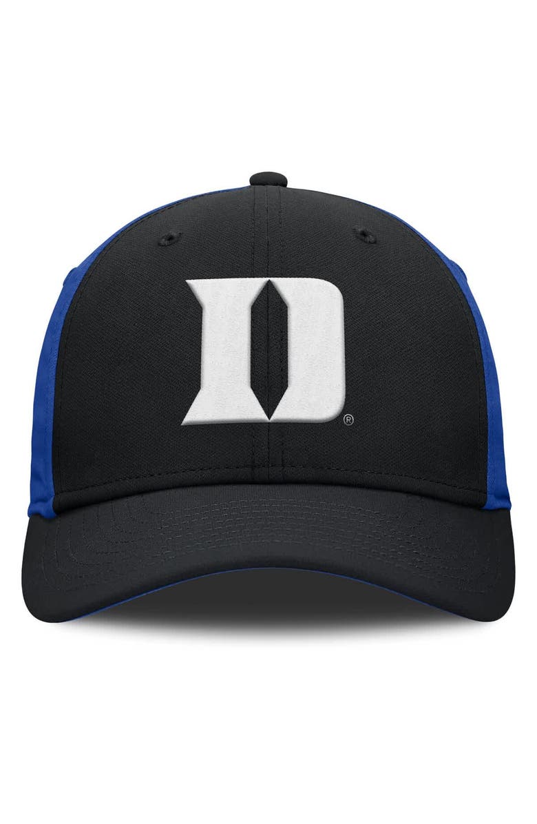 Nike Men's Nike Black/Royal Duke Blue Devils 2025 Sideline Rise Local Performance Flex Hat, Alternate, color, Black