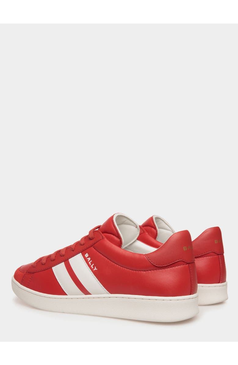 Bally Tennis Sneaker In Candy And Leather, Alternate, color, Red