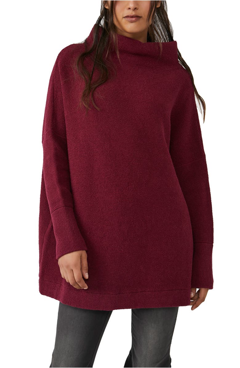 Free People Ottoman Slouchy Tunic, Main, color, Pomegranate Wine