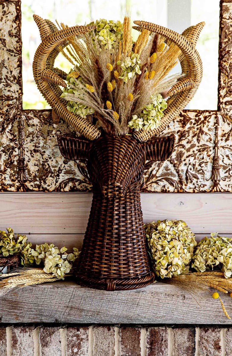 Juliska Devon Willow Stag Vase, Alternate, color, Brown