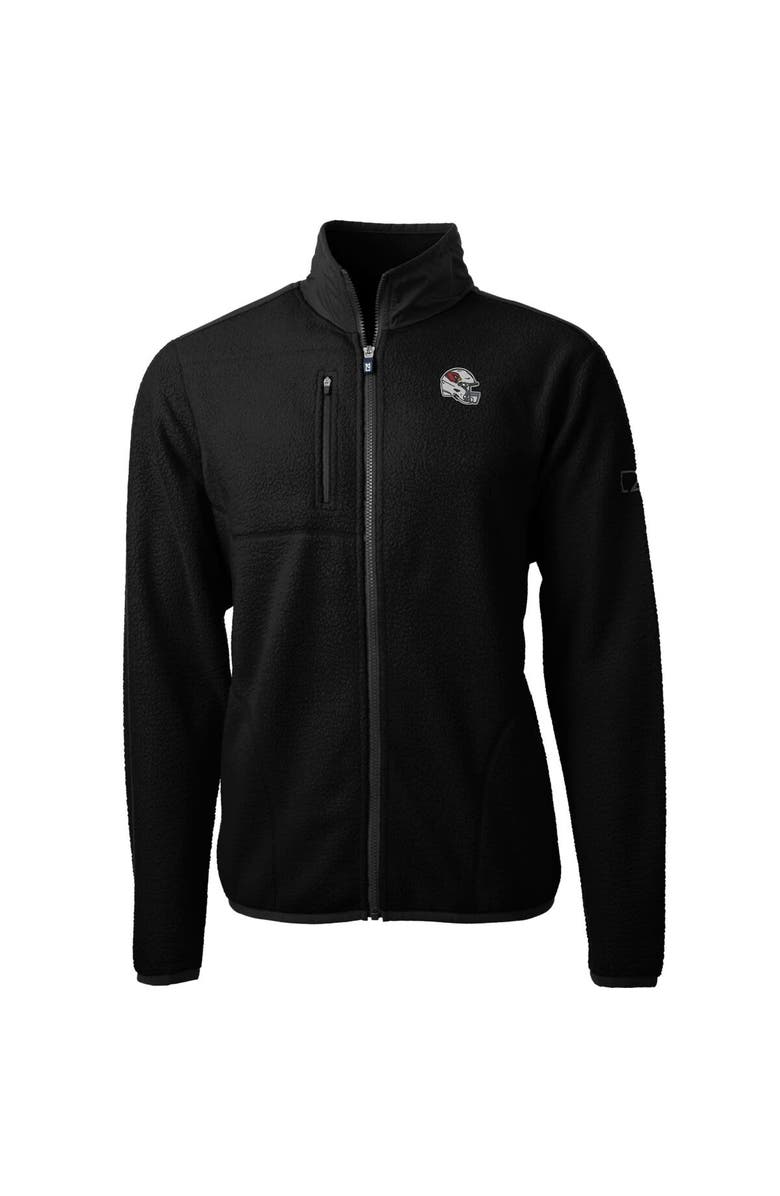 Cutter & Buck Men's Cutter & Buck  Black Arizona Cardinals Helmet Cascade Eco Sherpa Fleece Full-Zip Jacket, Alternate, color, 