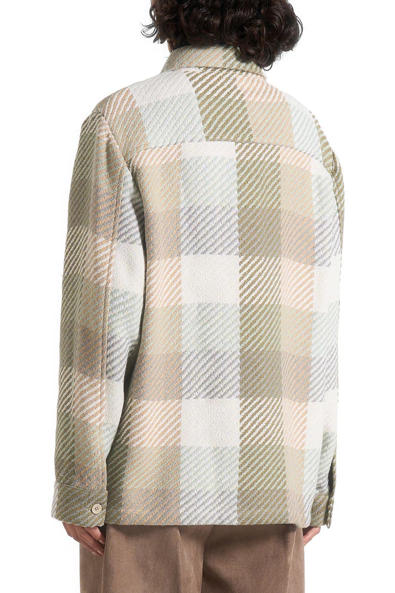 Rune Unisex Check Overshirt, Alternate, color, Sage