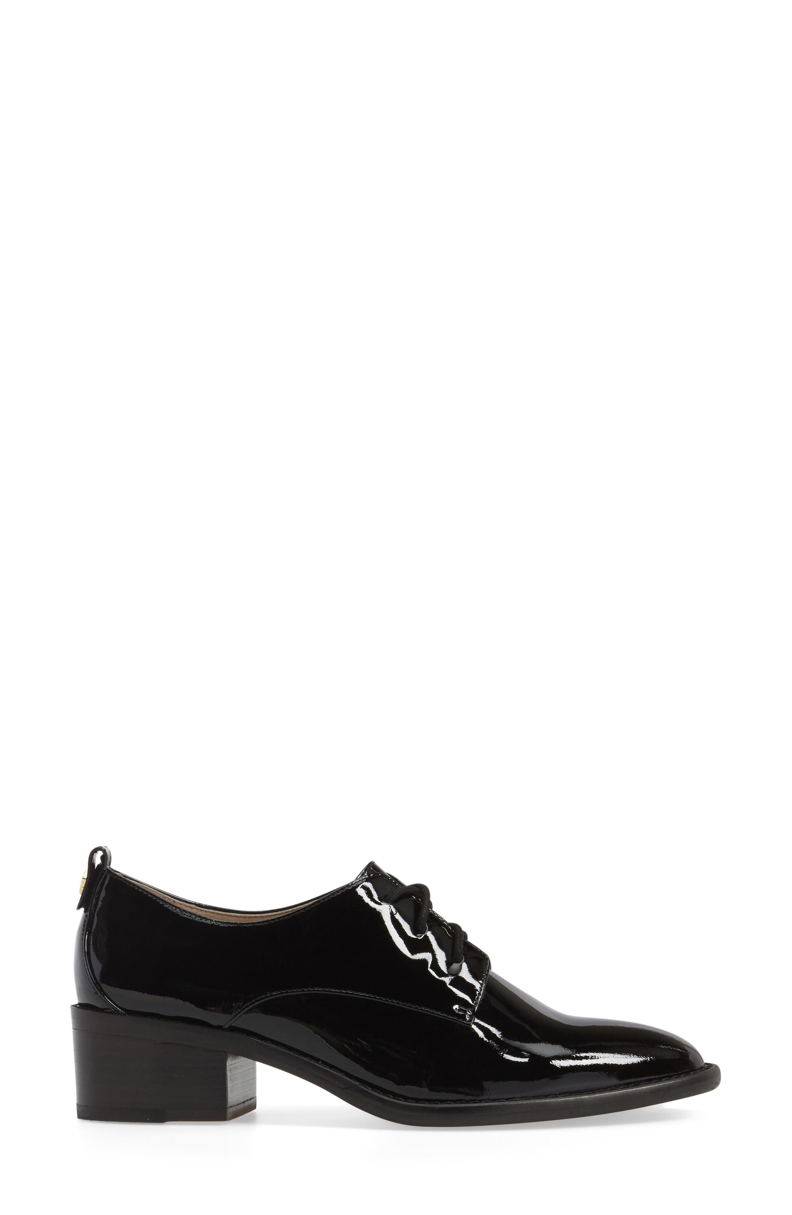 Fenn Lace-Up Oxford, Alternate, color, BLACK PATENT