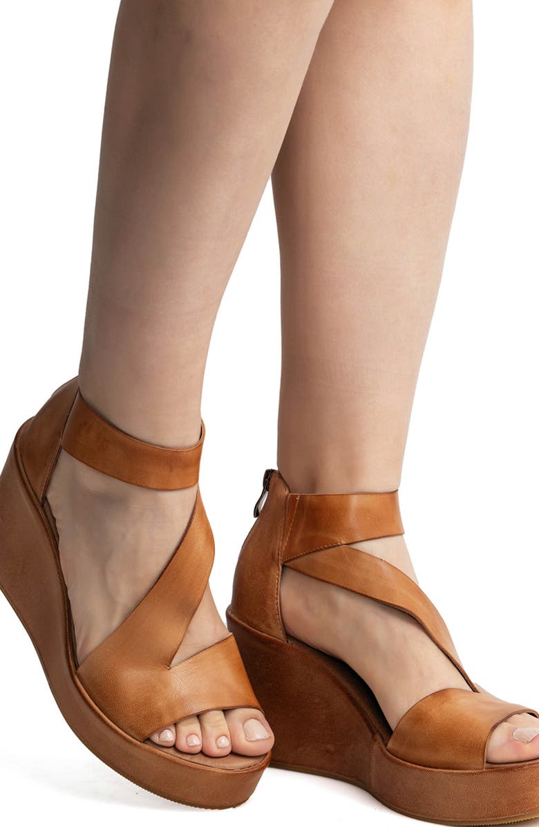 ANTELOPE Barclay Platform Wedge Leather Sandal, Alternate, color,