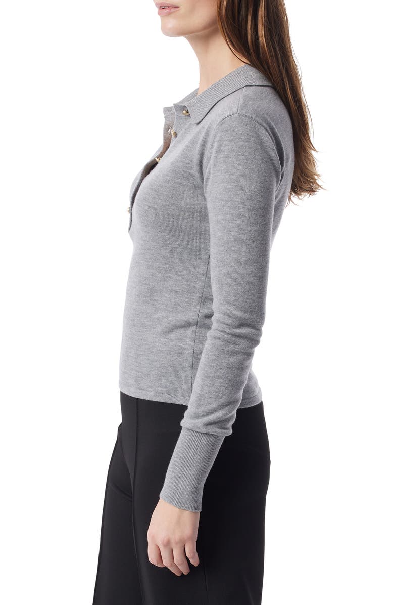 DO by Dee Ocleppo Sinead Polo Sweater, Alternate, color, Heather Gray