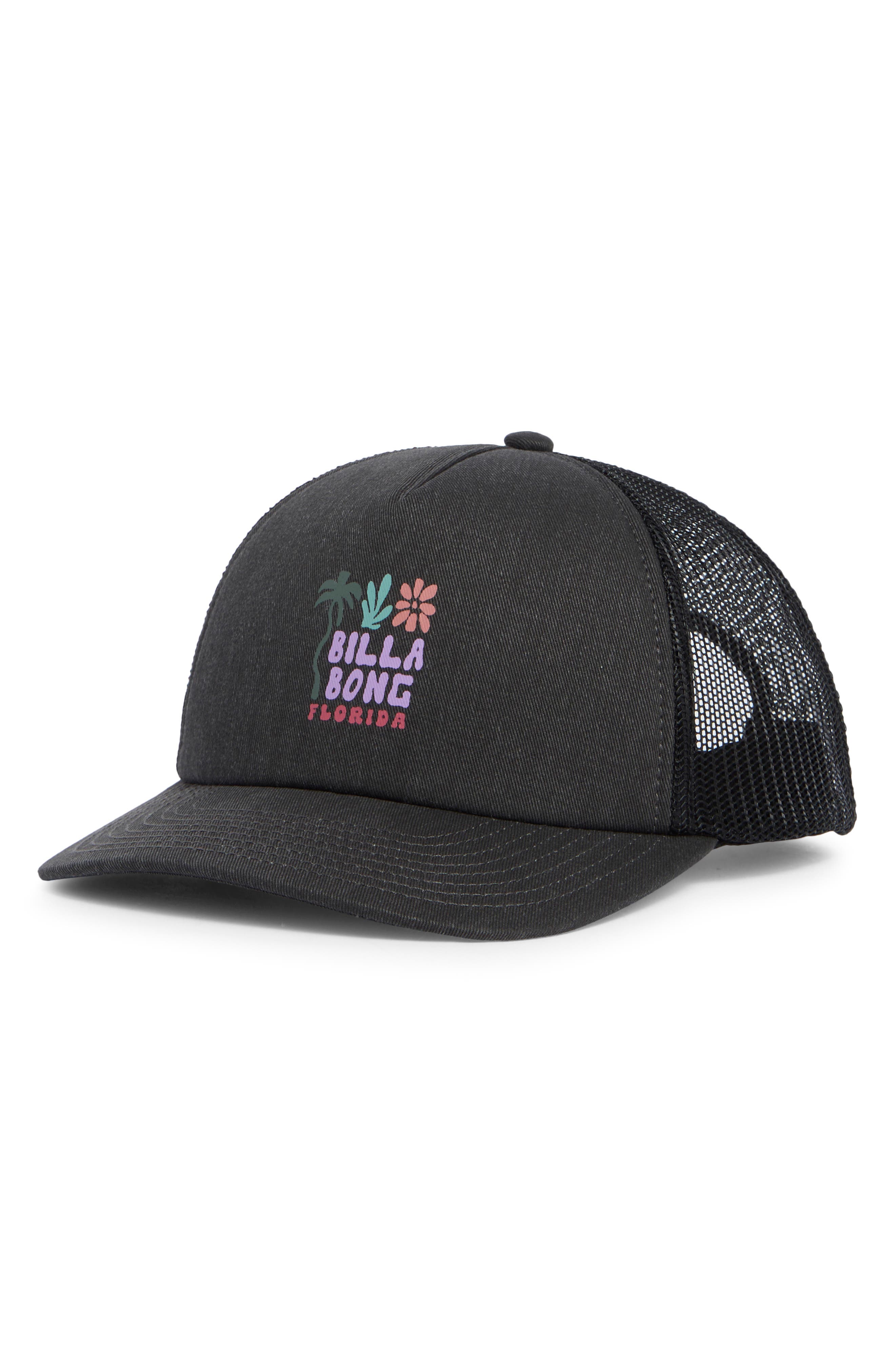 Floral Block Trucker Hat