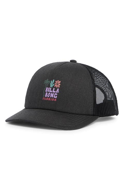 Floral Block Trucker Hat