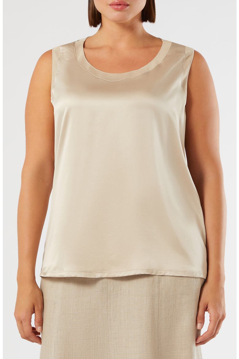Sdonnola Satin & Jersey Shell, Main, color, SAND